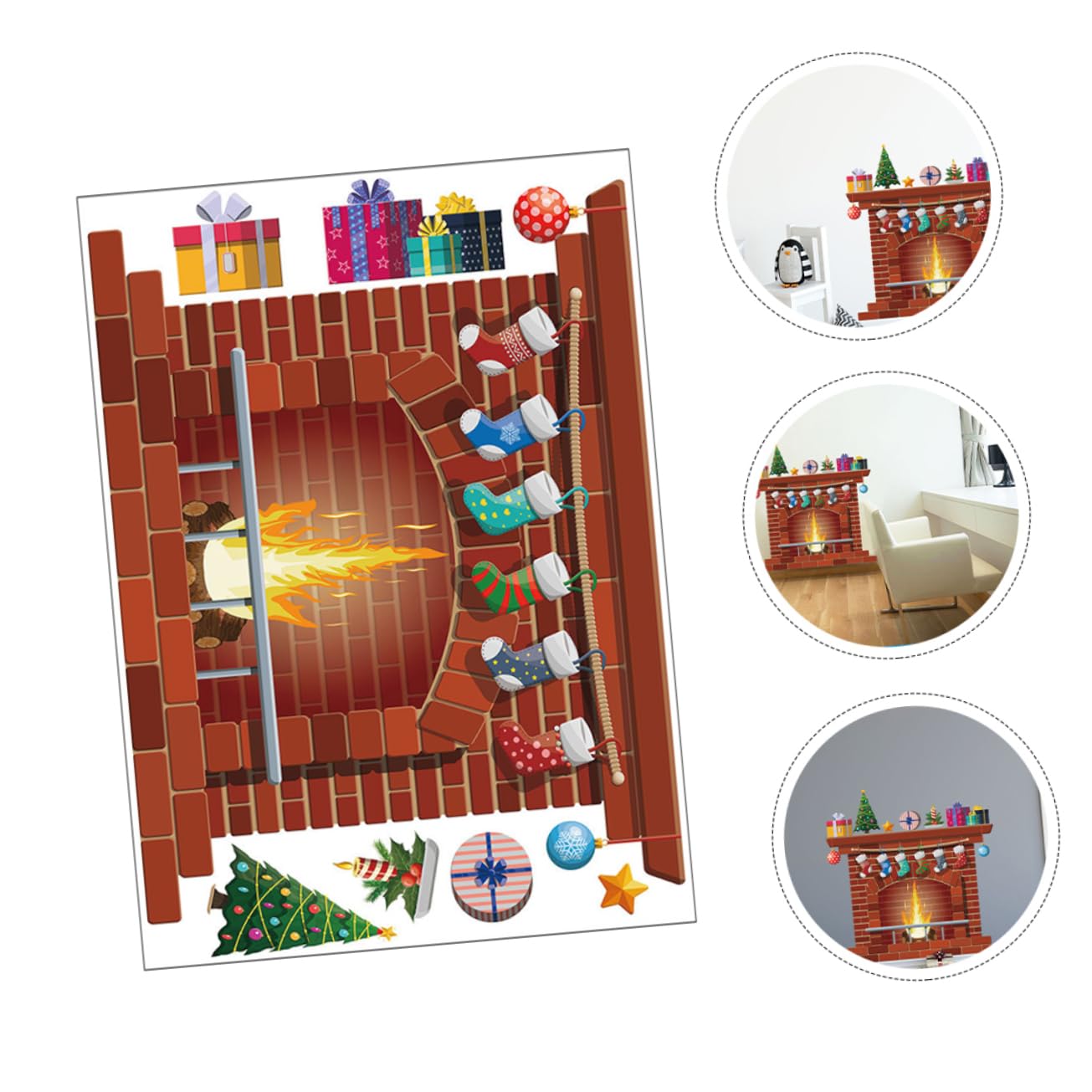 Cabilock 10 Set Adesivi Murali Decorativi Per La Stanza Del Adesivi Murali Per Le Vacanze Di Natale Ornamenti Adesivi Dei Cartoni Animati Luci Esterne Luci Delle Fate Decorazioni