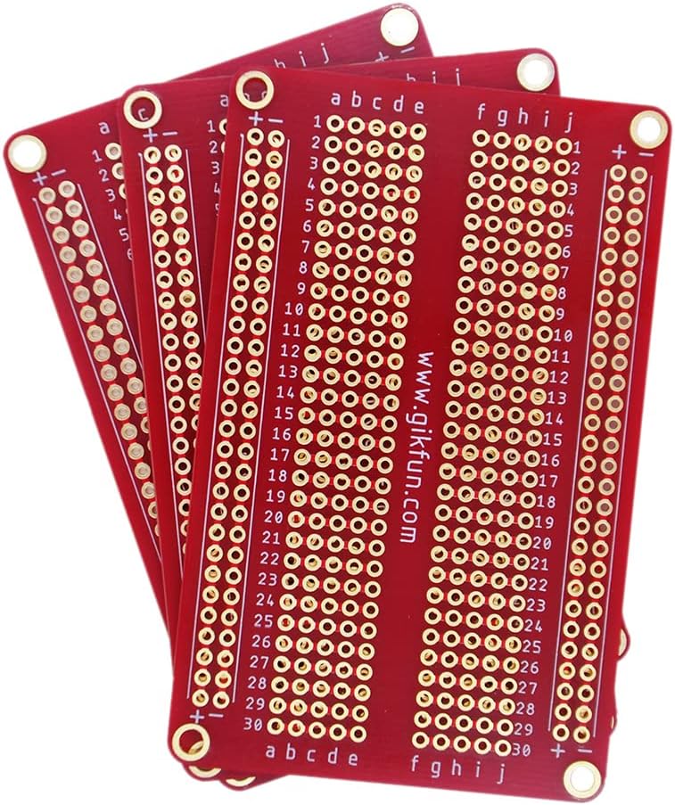Gikfun Solderable Breadboard Gold Plated Finish Proto Board PCB for