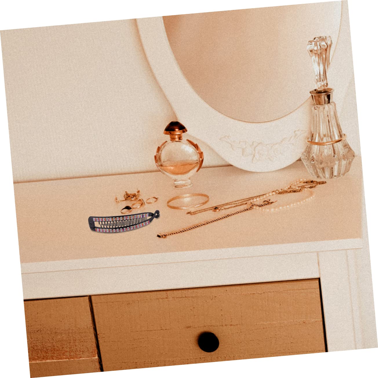 WOONEKY 3er-set Haarspangen Mit Strasssteinen Für Damen Pferdeschwanzhalter Zubehör 6 Stück X 3