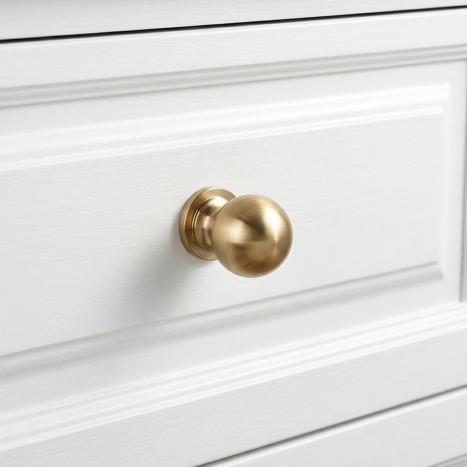 10 Pack Champagne Bronze Cabinet Knobs, Round Ball Kitchen Cabinet Pulls, Single Hole Hardware Zinc Alloy Handle Bathroom Drawer Knobs Cabinets Dresser Knob