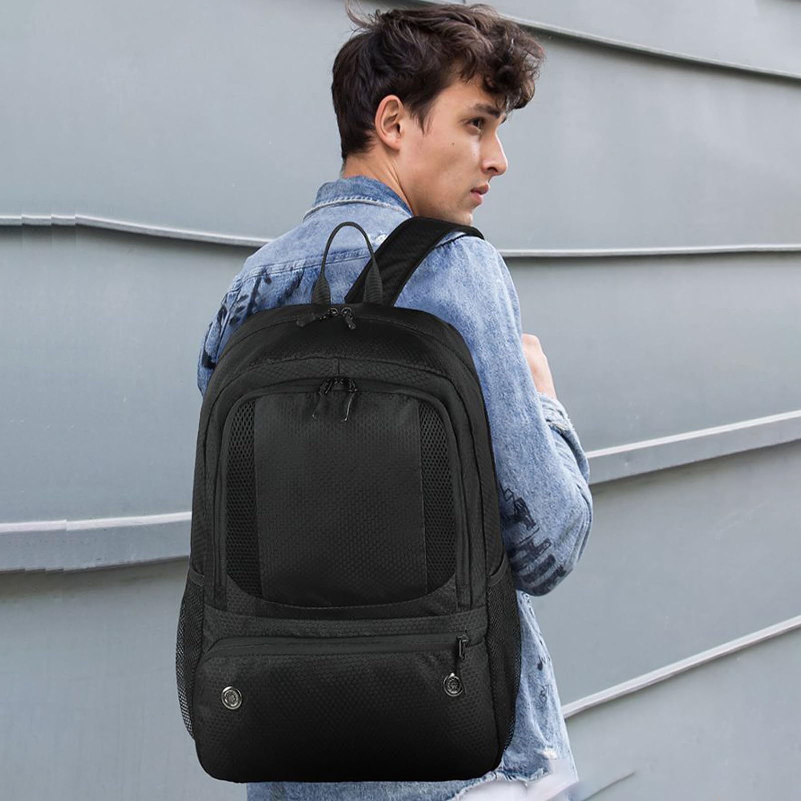 Genérico Mochilas de Fútbol para Hombres | Bolso Juvenil Para Fútbol | Mochila Ergónómica Impermeable Transpirable Antiolores con Compartimento para Zapatos para Entrenamiento Gimnasio y Deporte