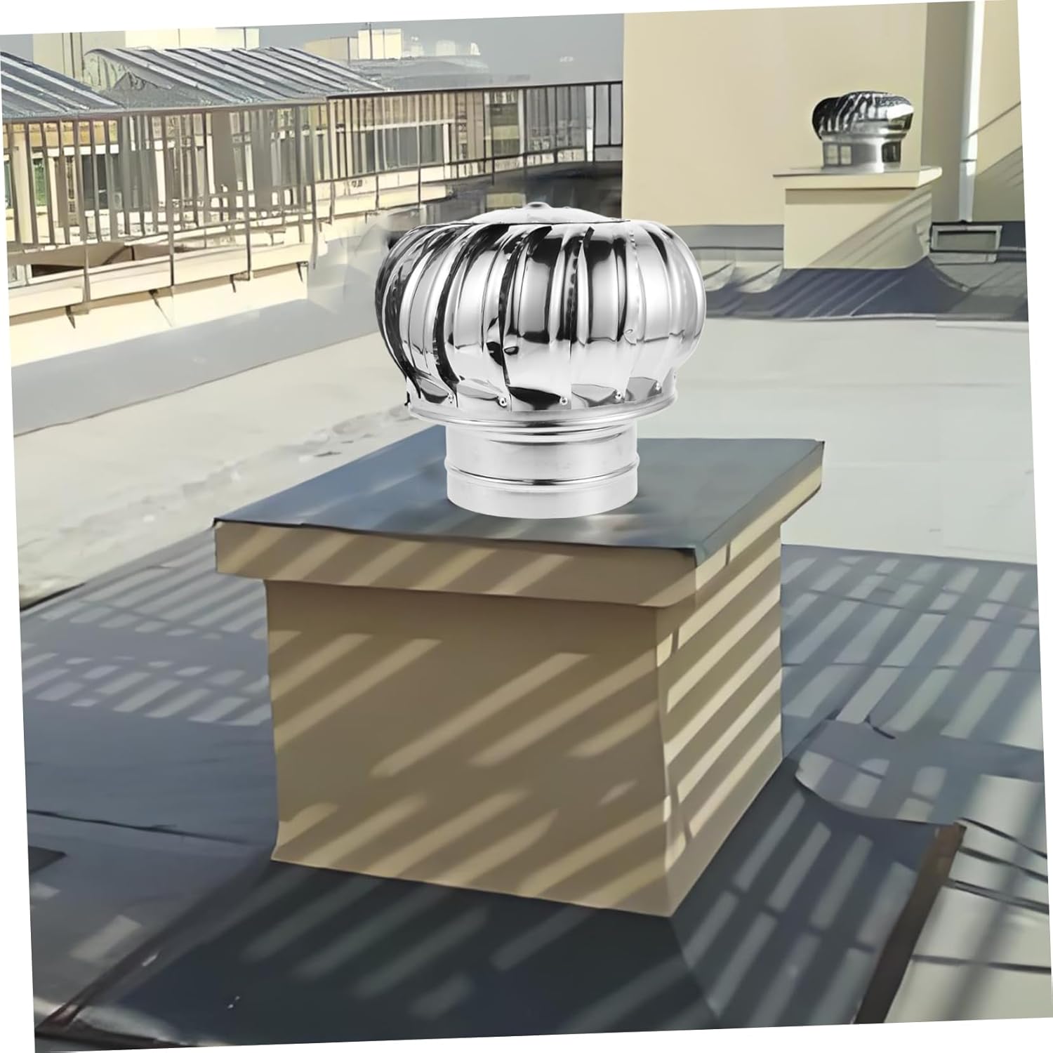 Roof Ventilation Accessory Portable Hood Vent Rainproof Cap Steel Chimney Cover for Bathroom Exhaust