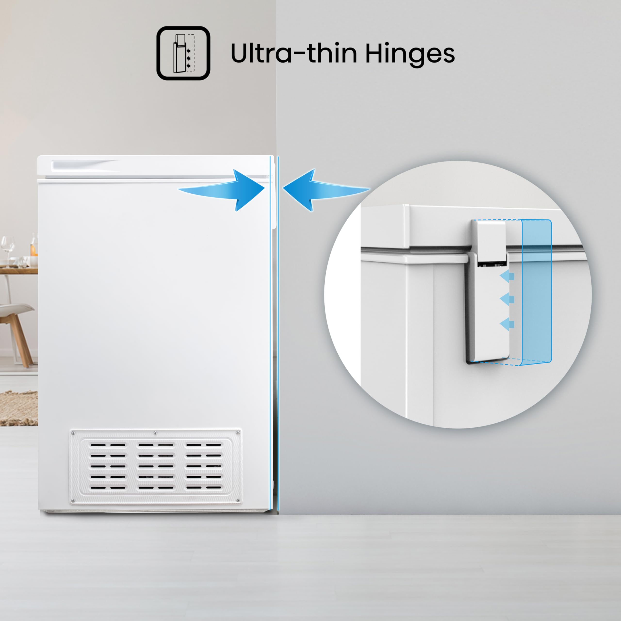 Hisense FC386D4AWLE 297Litres Freestanding Chest Freezer, 4 Star Freezer Rating, E Rated in White — view 14