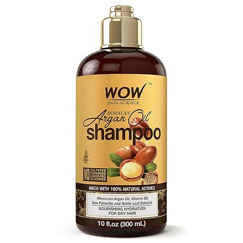 WOW - Champú de aceite de argán marroquí con bloqueadores DHT aumenta el crecimiento rápido del cabello reduce el encrespamiento la pérdida de