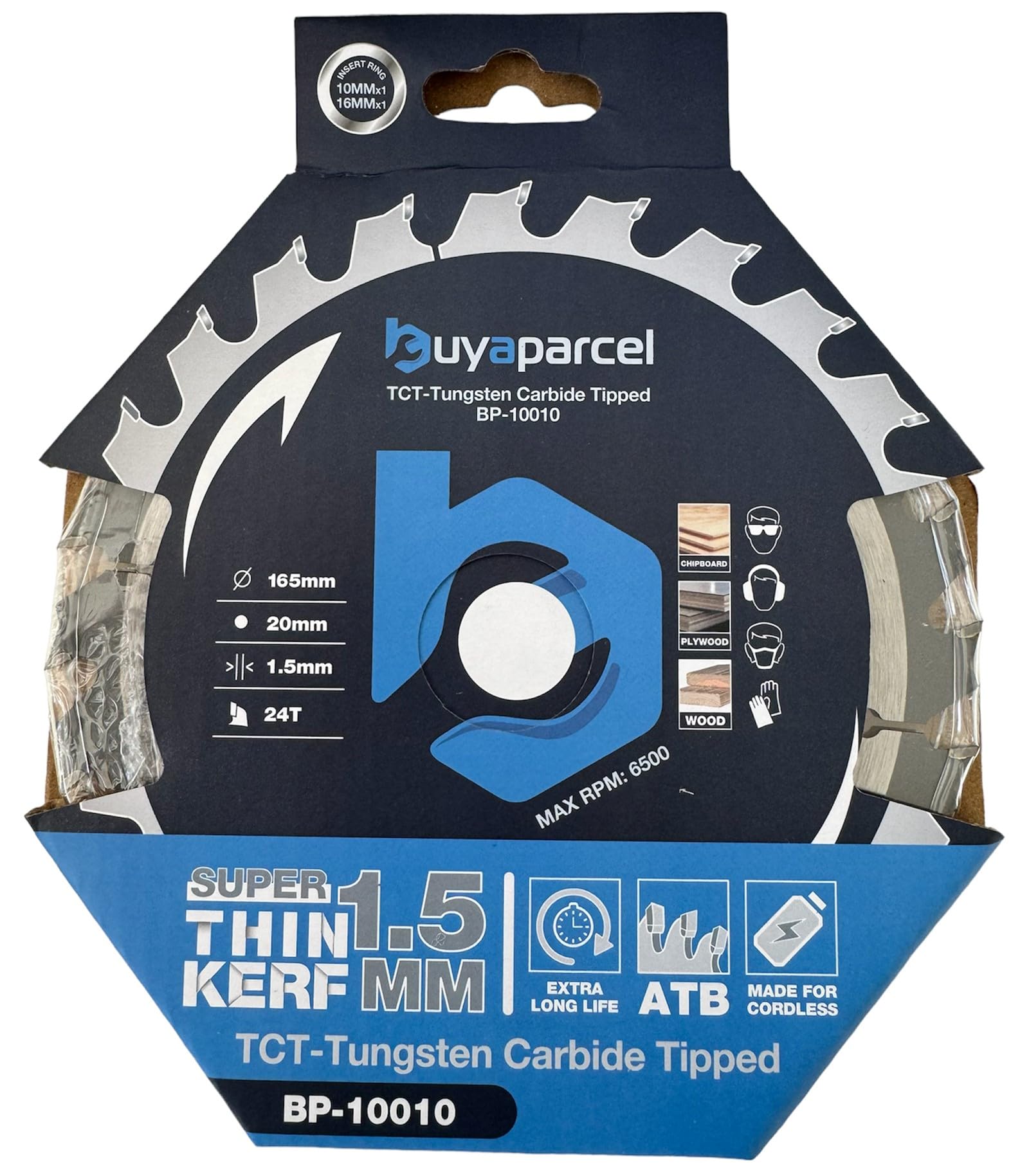 Trade Pro Circular Saw Blade 165 X 20 24 Teeth Fits Dewalt DCS565 DCS391 DCS390