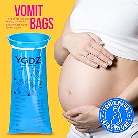 YGDZ Vomit Bags Disposable, 15 Pack 1000ml Emesis Bag Disposable- Leak Resistant, Medical Grade, Portable, Puke Throw Up Nausea Barf Bags for Travel, Motion Sickness, for Women, Kids