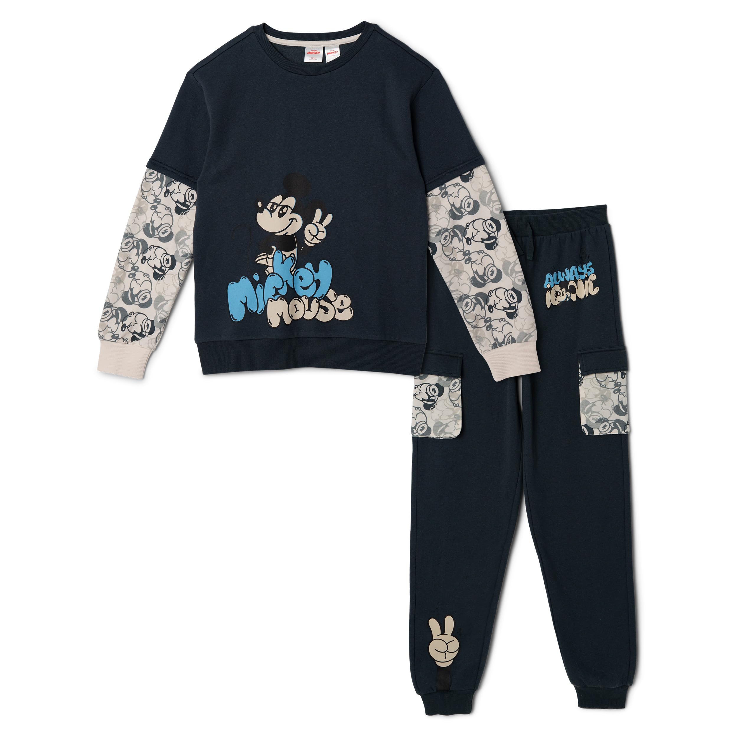 Disney Mickey Mouse Sweatshirt and Pants Set Infant to Little Kid Sizes (12 Months - 7-8)