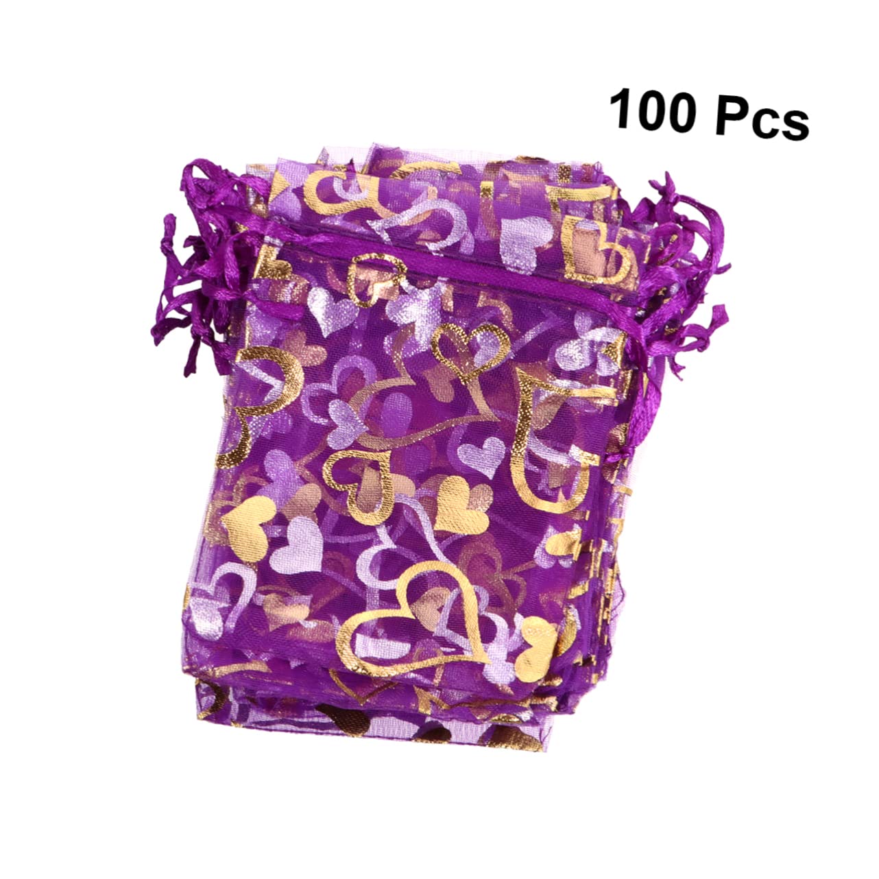 Beavorty 300 Stk Geschenktüten Organzabeutel 4x6 Geschenkbeutel Mit Kordelzug Schmuckbeutel Aus Organza Netztasche Rosa Mesh-taschen Goldener Beutel Mit Kordelzug Lila Mesh-taschen Violett