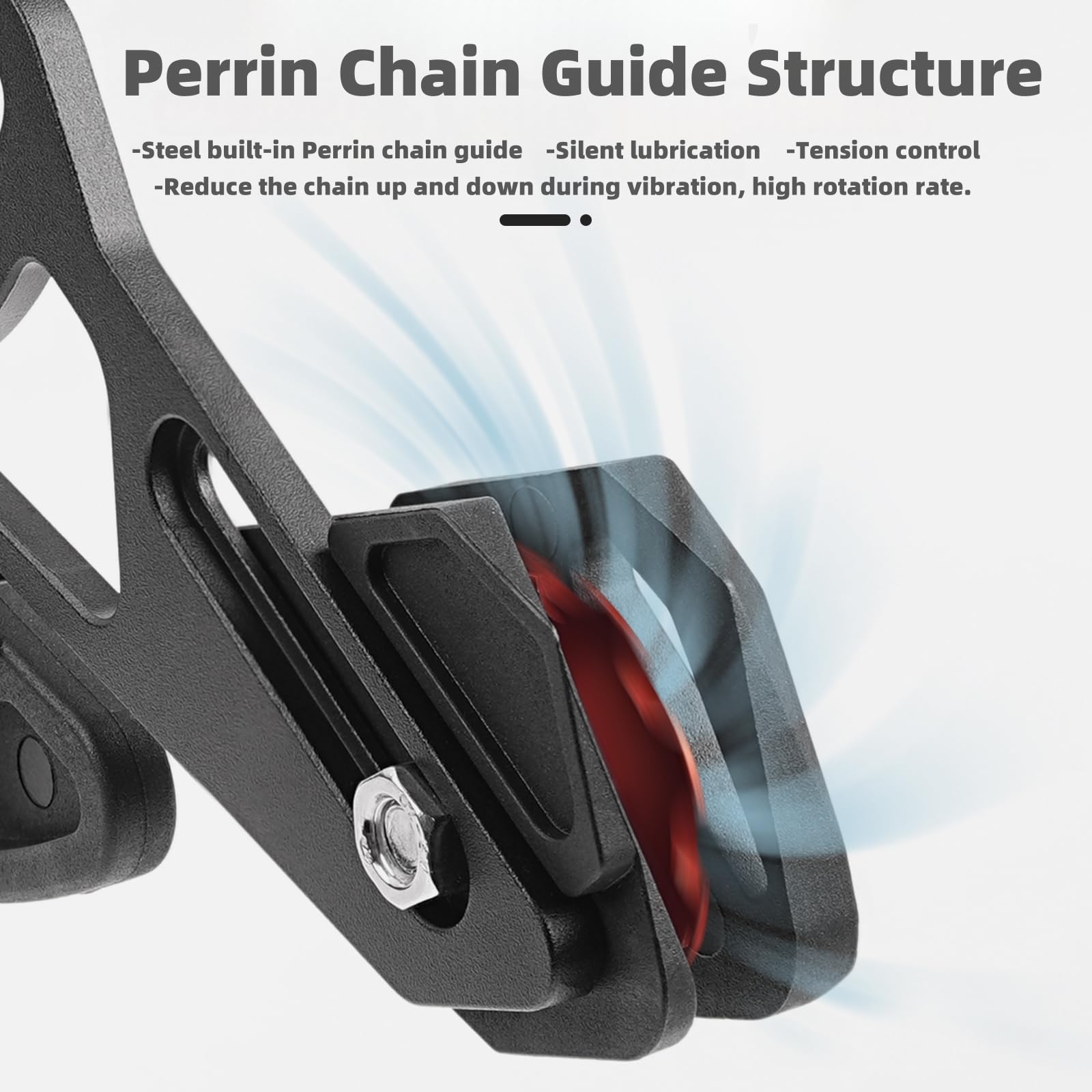 Guida per catena da mountain bike a disco singolo, contenitore per catena di bicicletta compatibile con rotore a disco 32T-38T, facile da montare su ISCG03 ISCG05 per i ciclisti, protezione