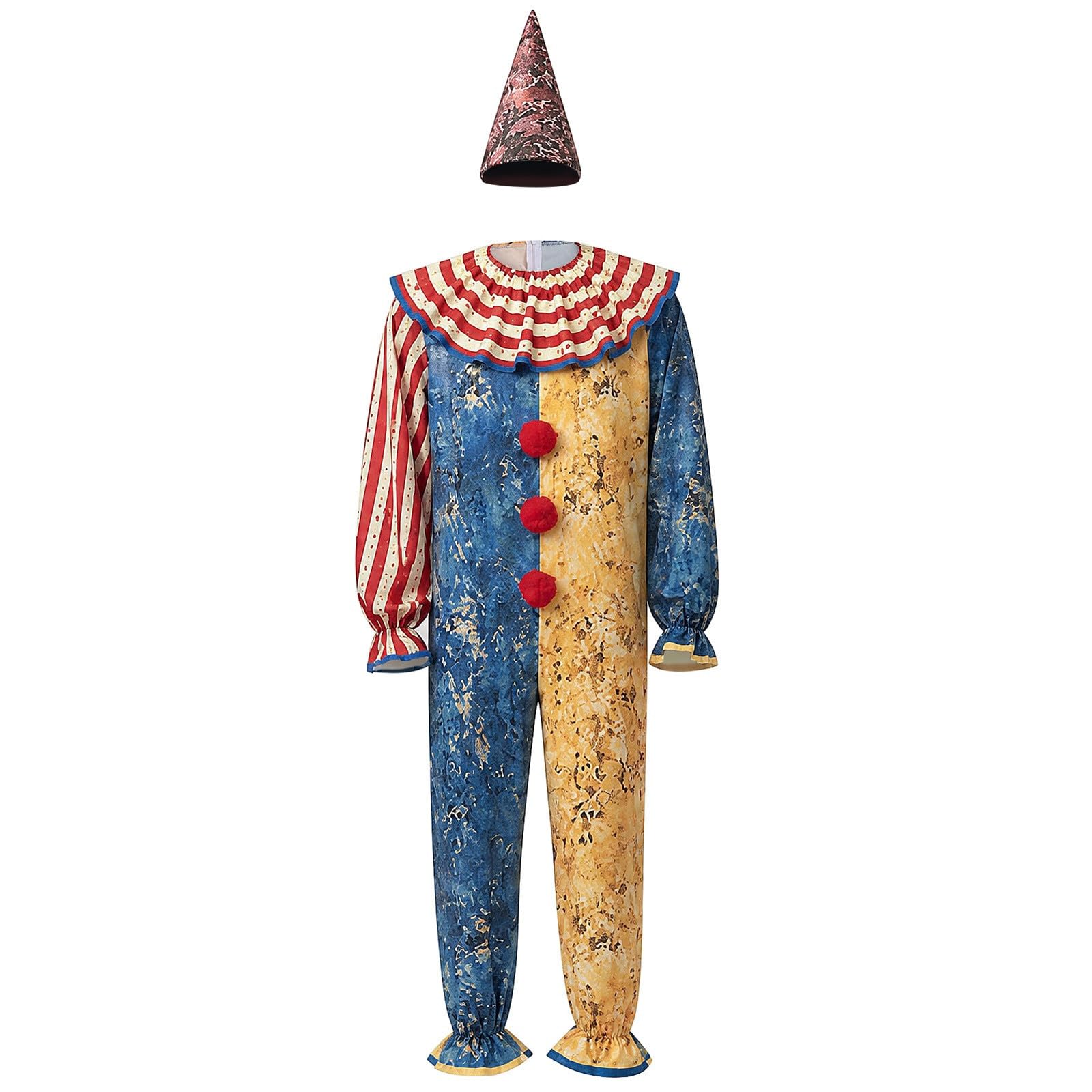 Vestito Pagliaccio Adulto Spettacoli Teatrali Cosplay Elegante Abito Corte