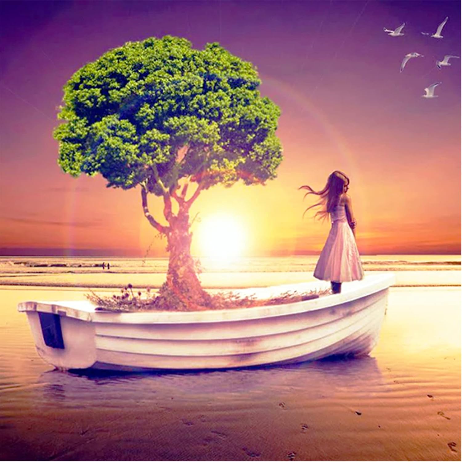 Hlison DIY Paint by Number for Adults, Acrylic Paint by