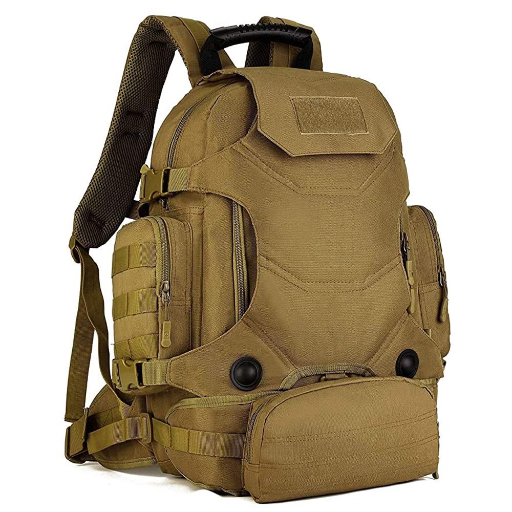 Amazon Co Jp ハイキングキャンプ戦術的なバックパック旅行トレッキング用aウエストバッグと戦術的なバックパック 40lリュックサック軍防水アサルトパックハイキングバックパック Color Brown ホーム キッチン