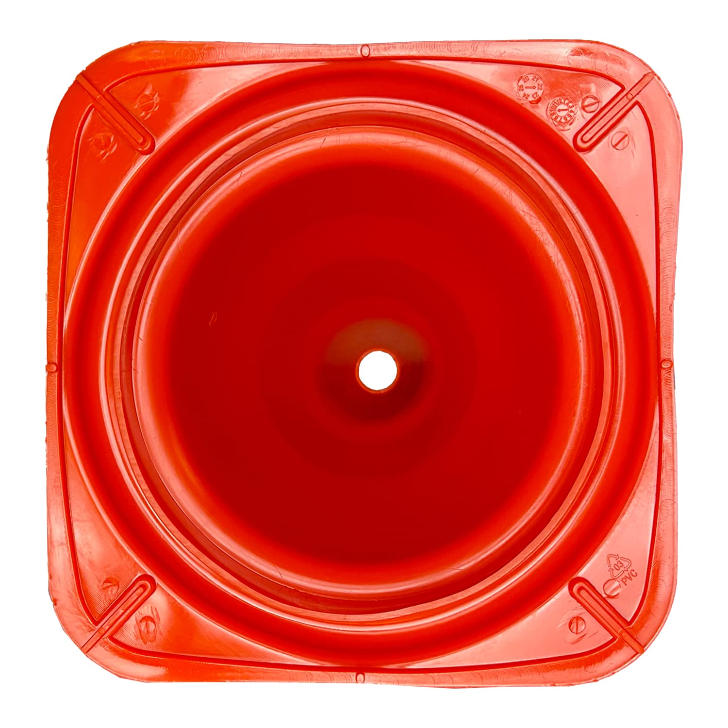 UvV DuraCone 50 Pylonen Leitkegel Warnleitkegel echte 50 cm orange mit 2 weißen Streifen leuchtenden Farben (Orange und Weiß) für optimale Sichtbarkeit (5 Kegel Set)