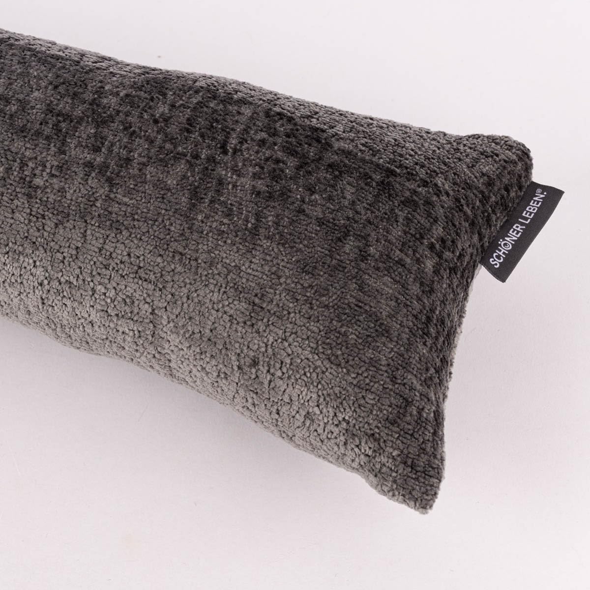 SCHÖNER LEBEN. Zugluftstopper Soft Teddy Deluxe grau div. Größen, Auswahl:100cm Länge