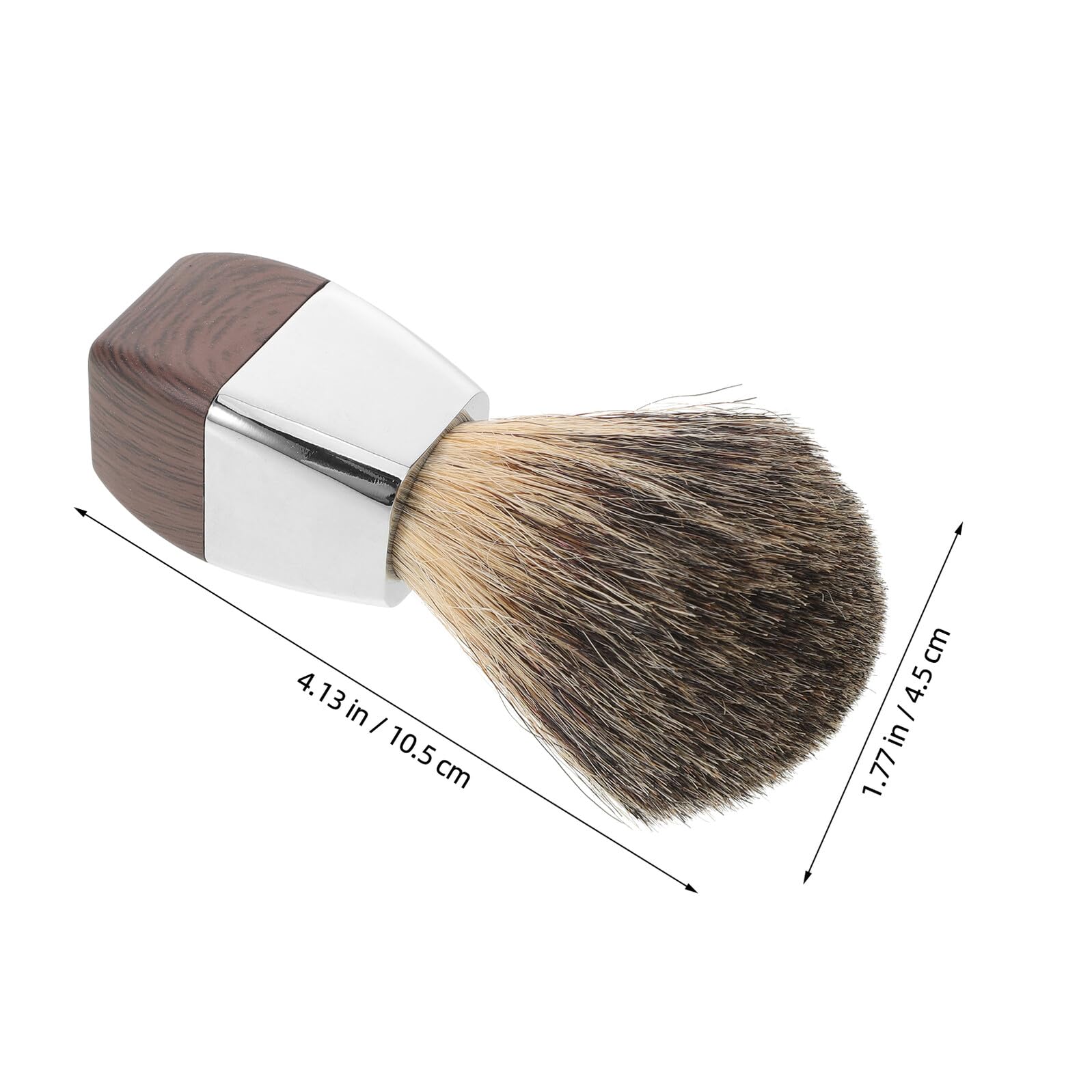 DECHOUS Pennello da Barba in Legno con Setole di Tasso Morbide Pennello per Crema da Barba con potere Schiumogeno Accessorio per Cura del Viso Uomo Adatto a Pelli Sensibili e Uso
