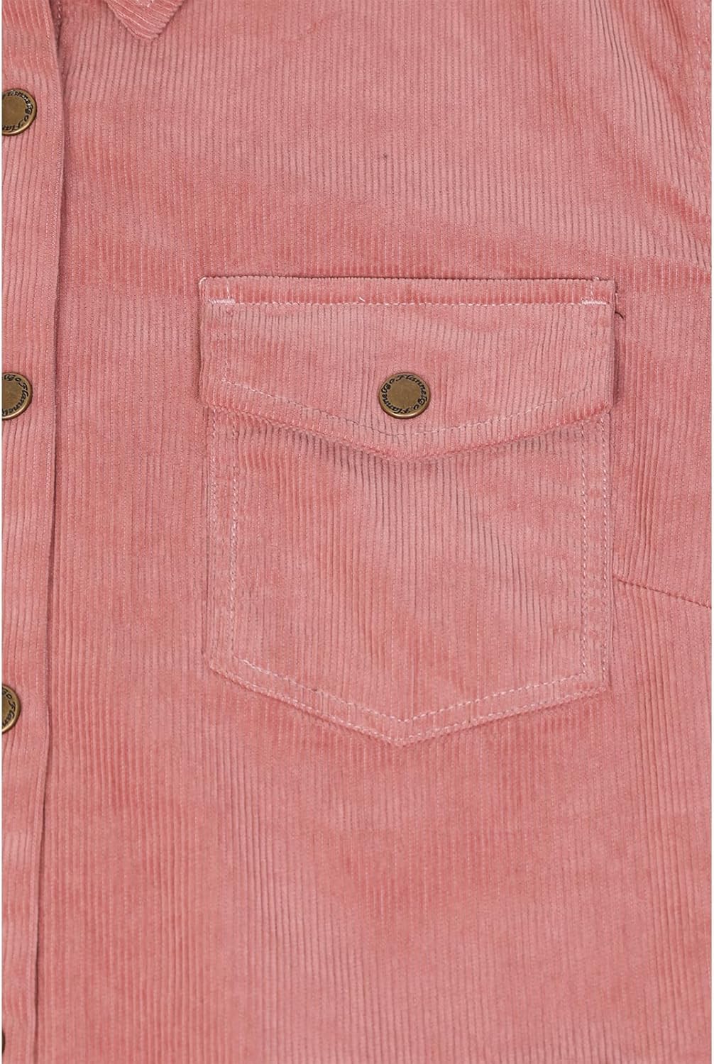 Women's Corduroy Shirt Jacket with Flannel Lining, Snap Button Front Fall Winter Shacket Coat - Image 6