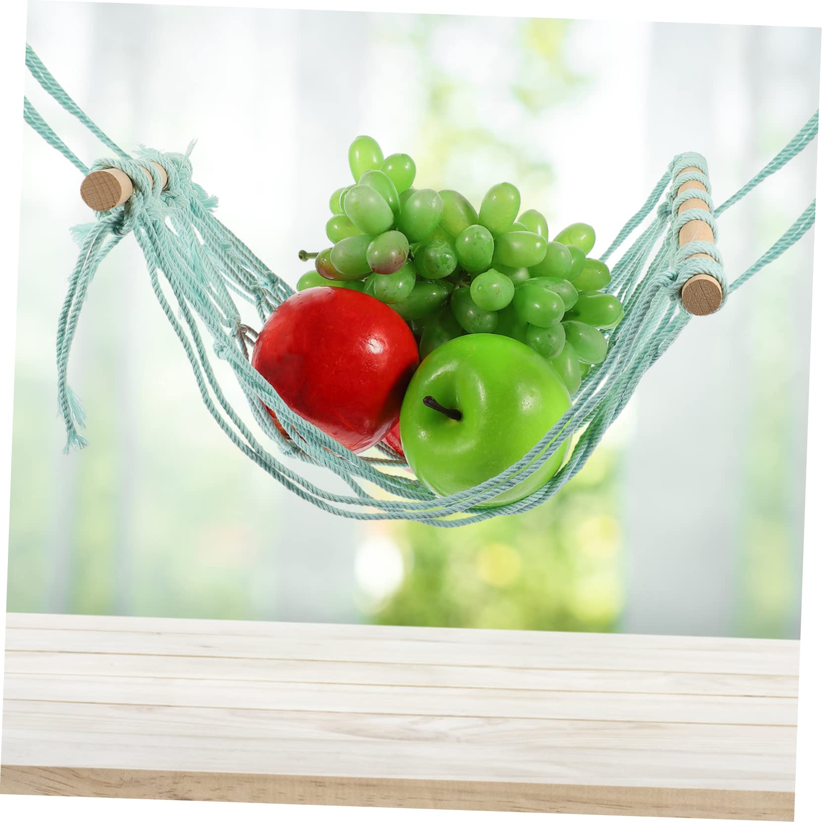2 Sets gewebte Obst-Hängekörbe, Wohnmobil-Dekor, Hängematte, Obstkorb, Aufbewahrungskörbe für Zuhause, häkeln, Obst-Hängematte, Omatome-Korb, gewebter Haushalts-Obst- und Gemüsekorb, Baumwollseil Drogerie & Körperpflege