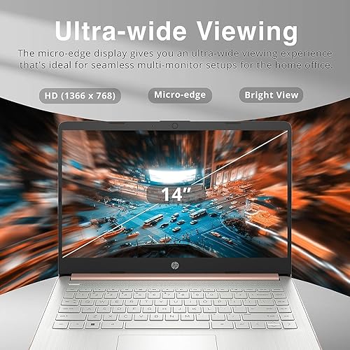Miniatura 5 de HP Laptop ultraliviana HD de 14 pulgadas, procesador Intel Celeron de cuatro núcleos, 8 GB de RAM, 192 GB (64 GB eMMC+ tarjeta de 128 GB), Wi-Fi,