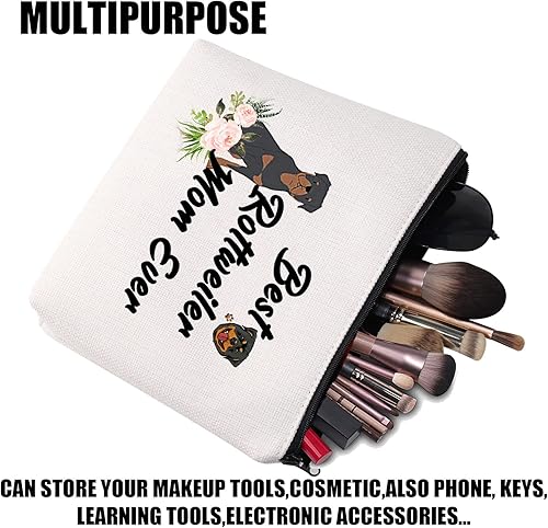 Miniatura 5 de JYTAPP Rottweiler - Bolsa de cosméticos Rottweiler para mamá, mejor bolsa de maquillaje Rottweiler para mamá, cachorro, mamá, amante, regalo para