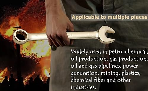 Miniatura 8 de WEDO Llave combinada sin chispas, llave combinada de seguridad sin chispas, bronce de aluminio, forja troquelada, certificado BAM y FM, tamaño 12