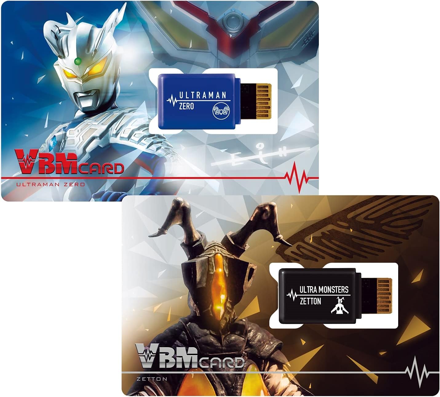 BANDAI Vital Bracelet Ultraman VBM Card Set Vol. 1 - Ultraman Zero & Zetton