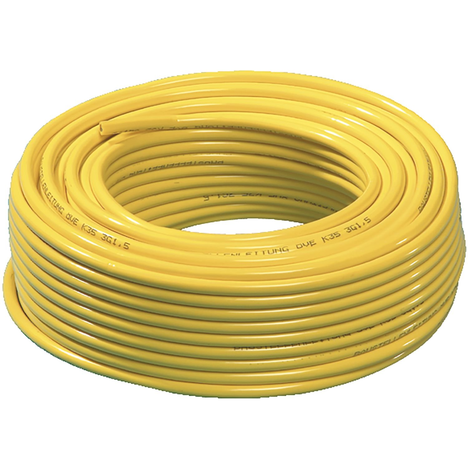 PC Electric 13398 - Cable de plástico PVC para base de equipos (k35, 5 g, 25 m), color amarillo
