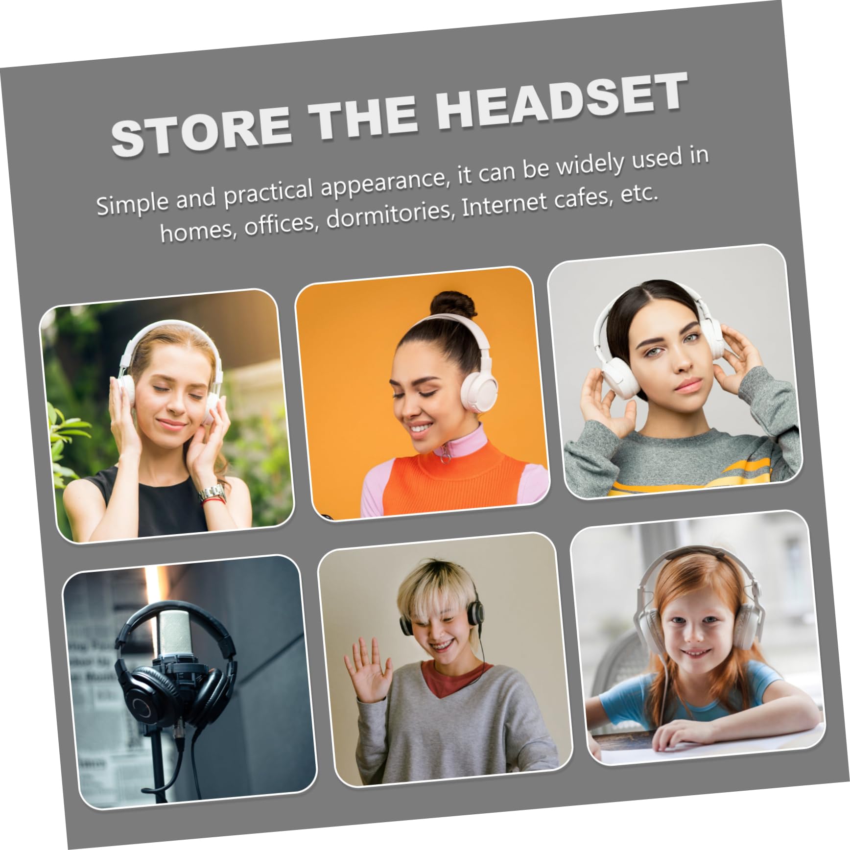 HEMOTON 4juegos Colgador De Auriculares De Metal Soporte para Auriculares De Aleación De Aluminio para Casa