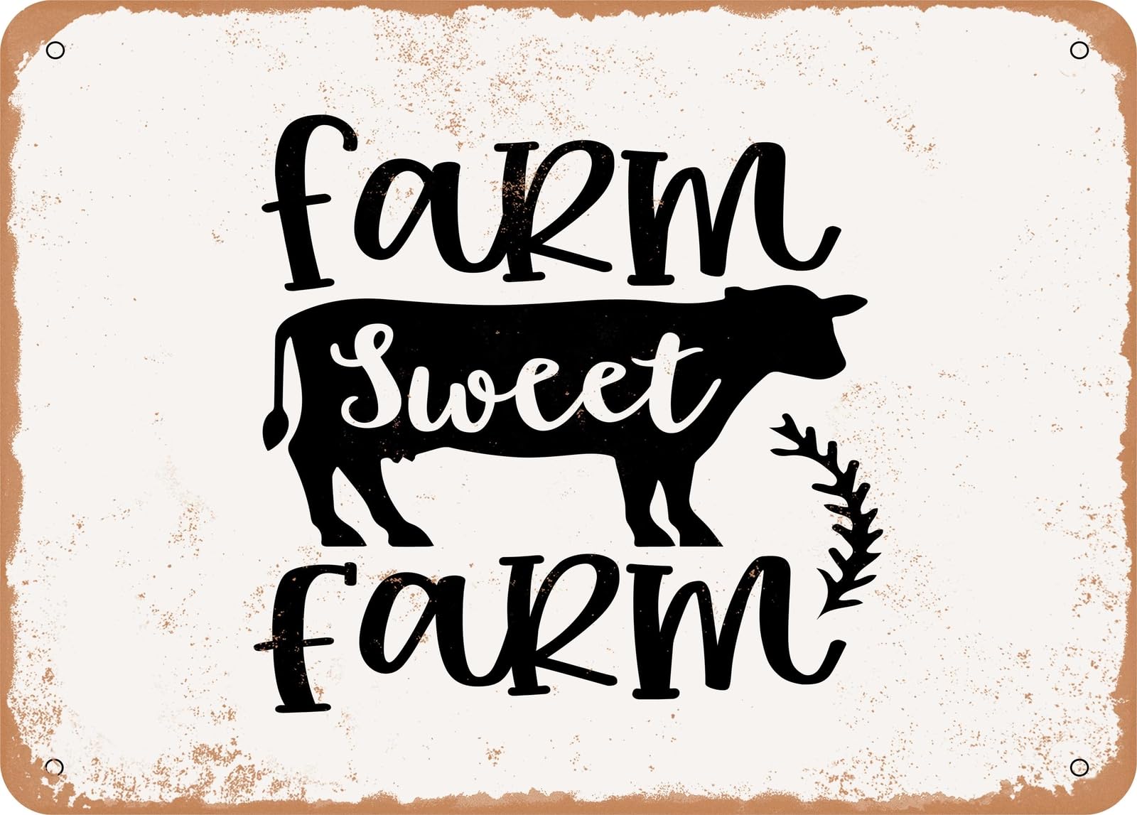 Metal Sign - Farm Sweet Farm - Vintage Look Sign home decor