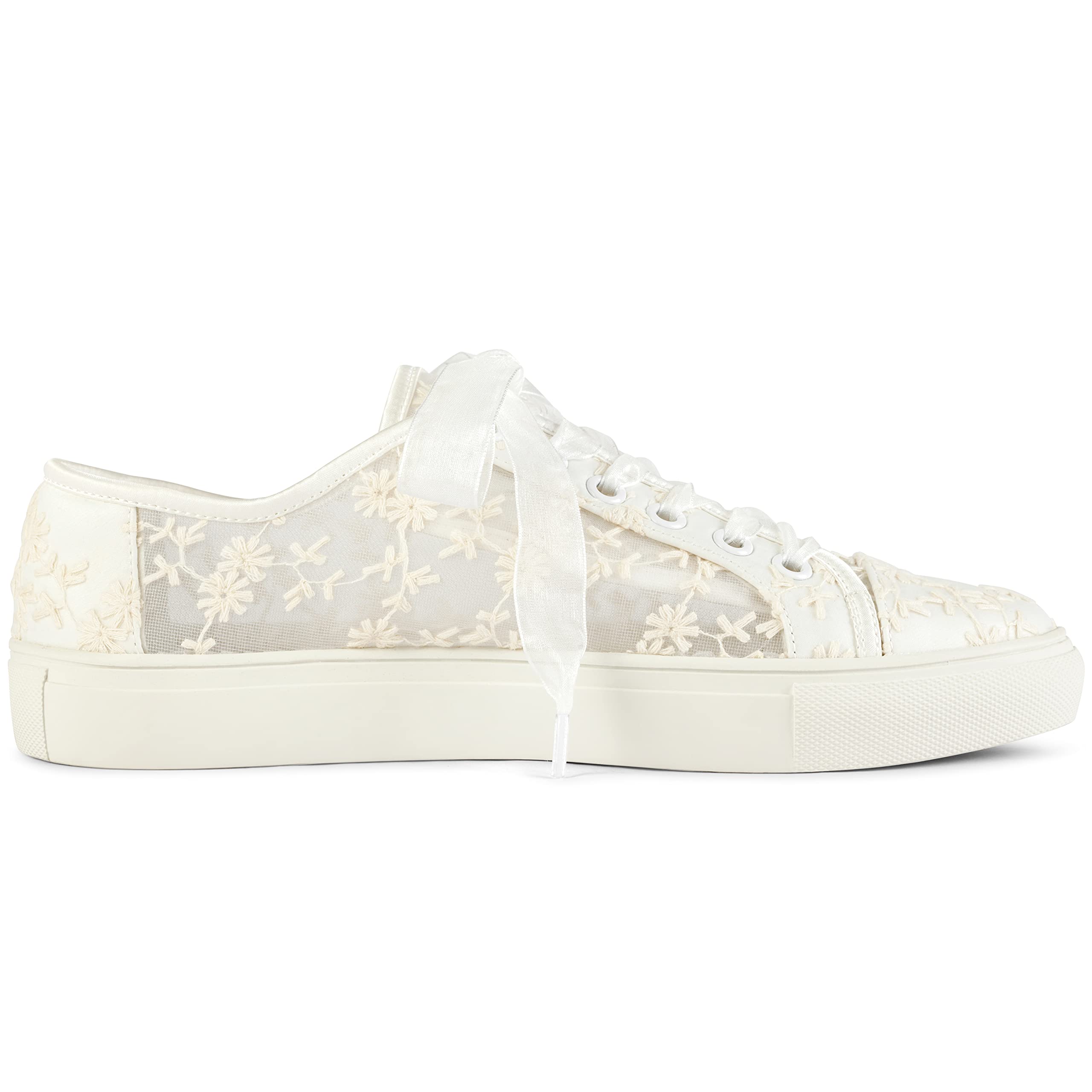 JIAJIA 8835 Zapatos de Boda Zapatillas de Novia Planas Tenis de Novia Zapatillas de Encaje - Personalización Disponible