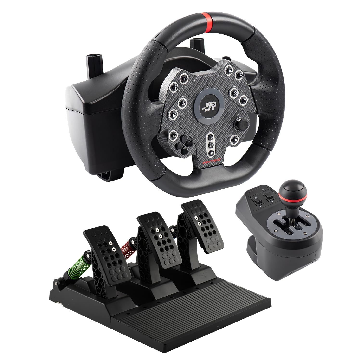 FRTEC - Volante da Corsa Gaming GRAND CHELEM MKII - Pedali Regolabili, Cambio ad H e Sequenziale - Zero Latenza e Zona Morta - Compatibile con PC, PS4, Xbox Series X/S, Xbox One.