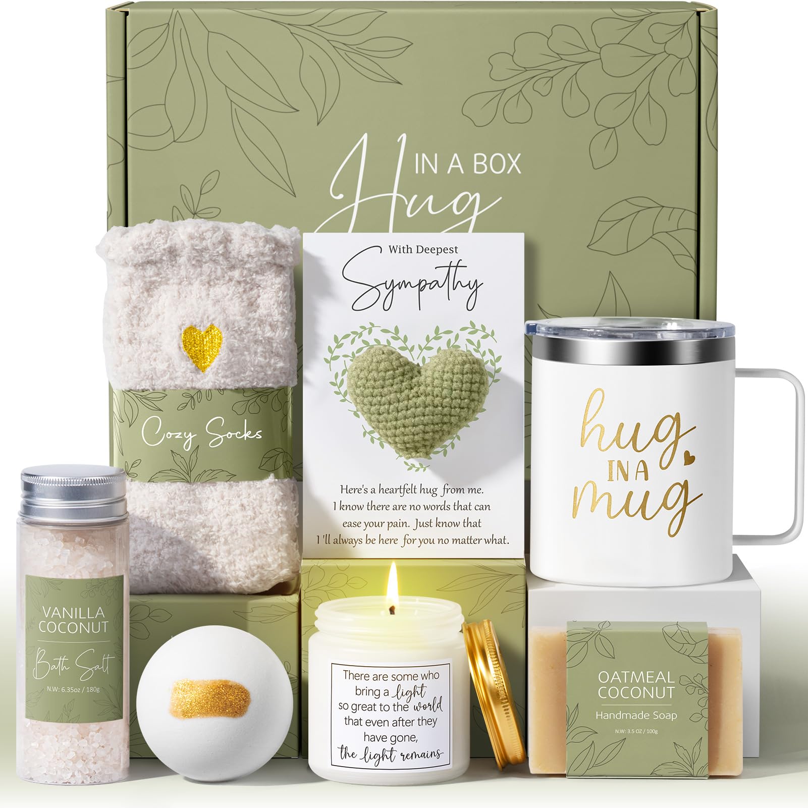 Sympathy Gift Baskets Sympathy Gifts for Loss of Loved One Mother Father Husband Mom Dad, Memorial Grief Condolences Bereavement Gift Ideas for Loss,