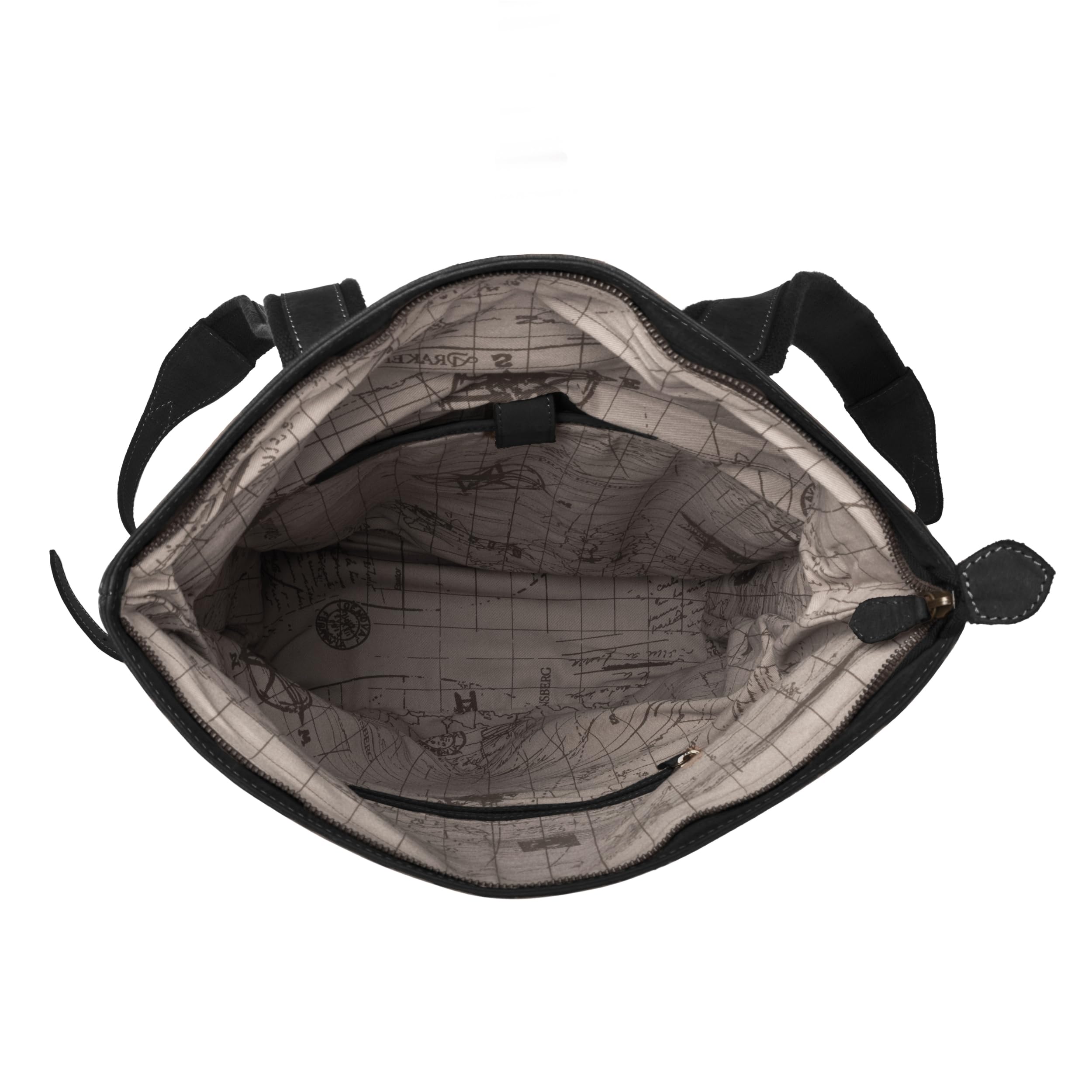 DRAKENSBERG Leder Roll-Top Rucksack 'Ryan' 16" Laptopfach, Damen, Herren, Vintage-Tagesrucksack, groß, bis 25L - Schwarz, DR00368