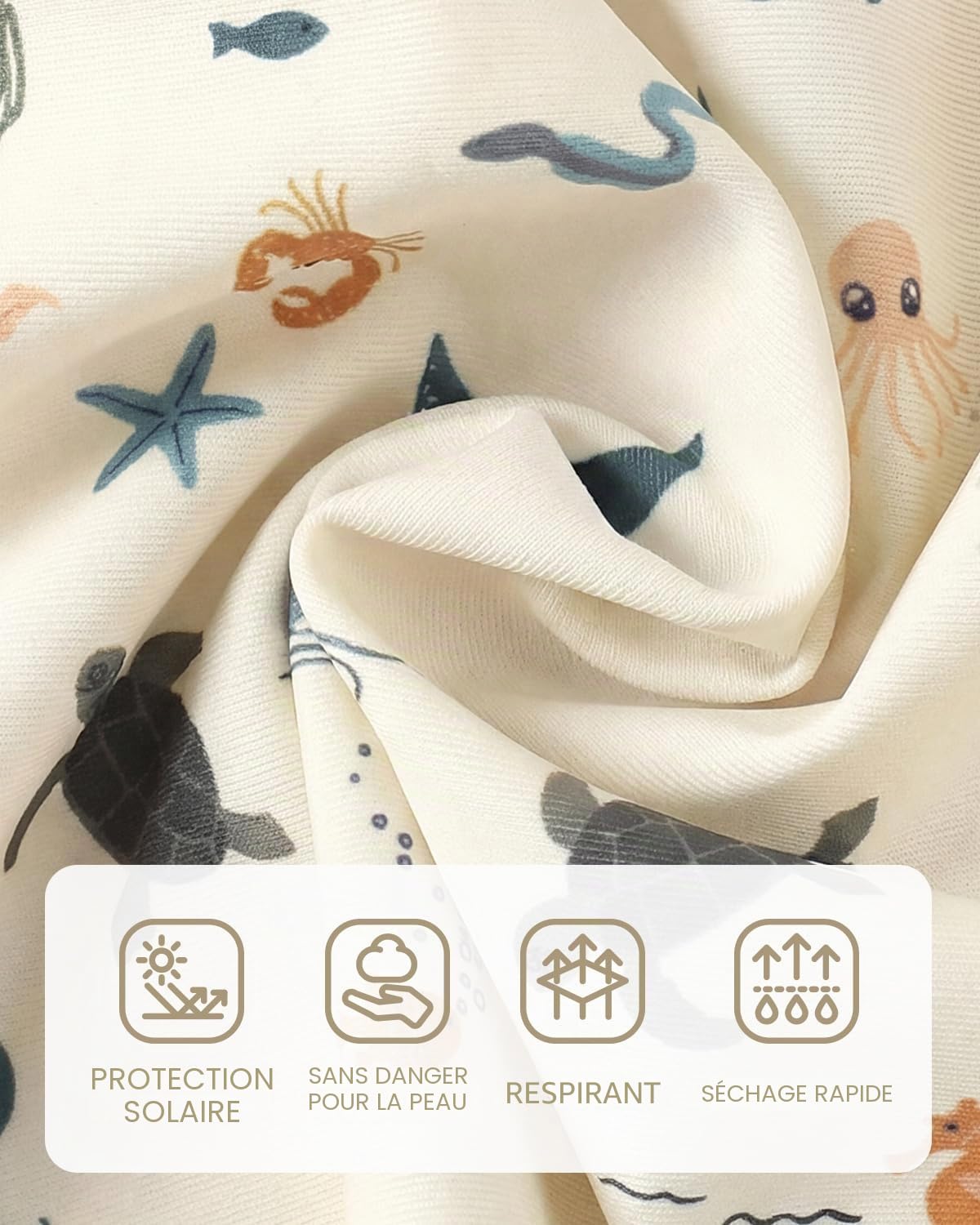 WYTbaby Maillot de bain pour bébé - Vêtement UV - Une pièce - Manches courtes - Protection UV - Pour bébé garçon - Avec chapeau de soleil
