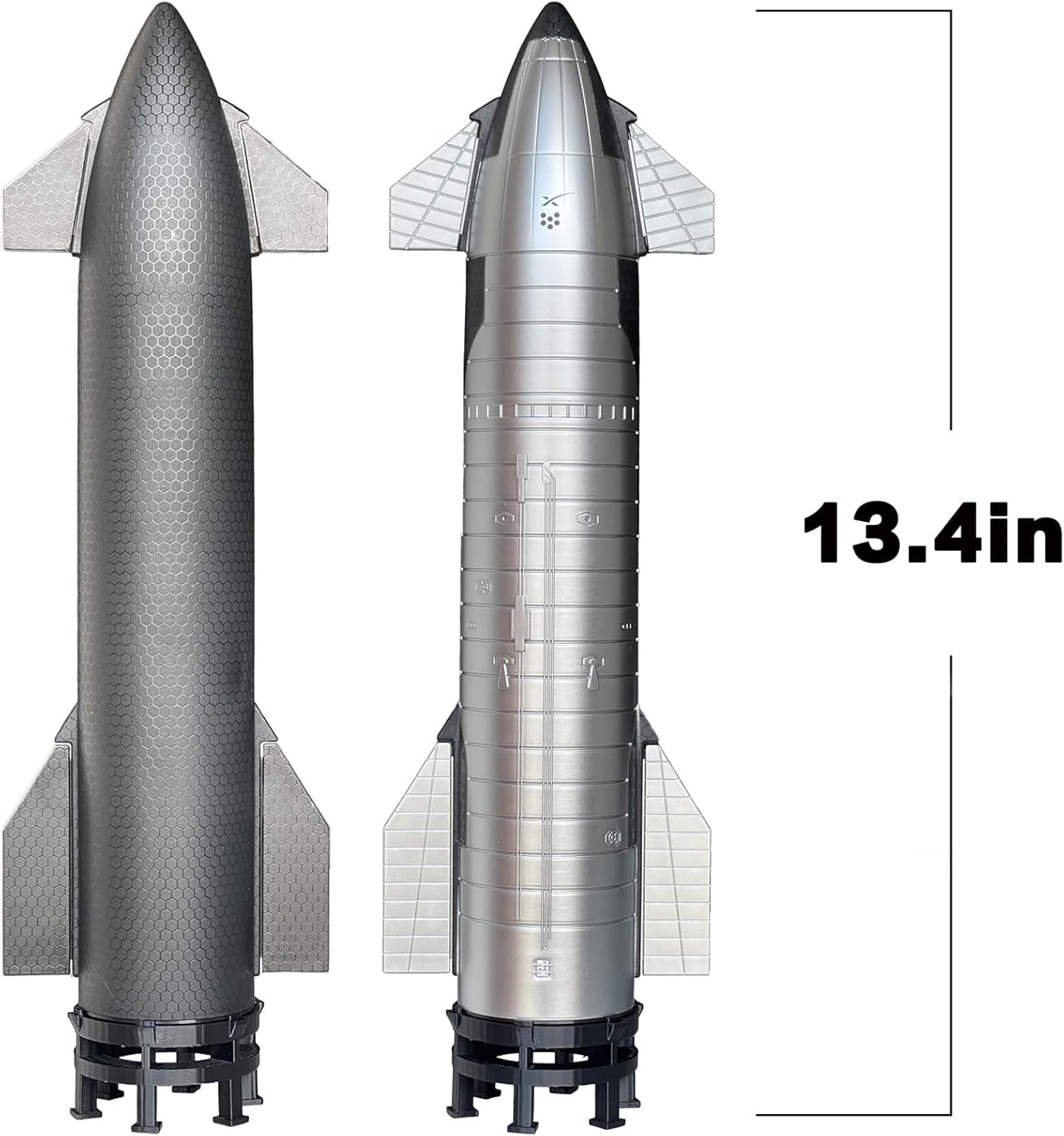 Mahfisj 1:144 Scale SpaceX Starship Model 13.43in Height Durable Plastic Material, Includes a Sturdy Bracket, Ideal Birthday Gift and Collectible for Space Enthusiasts