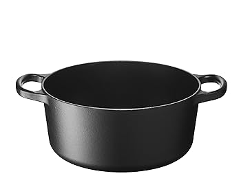 【美品】LE CREUSET　ココット ロンド マットブラック　24cm Amazon.co.jp: シグニチャー ココット・ロンド 24cm マット