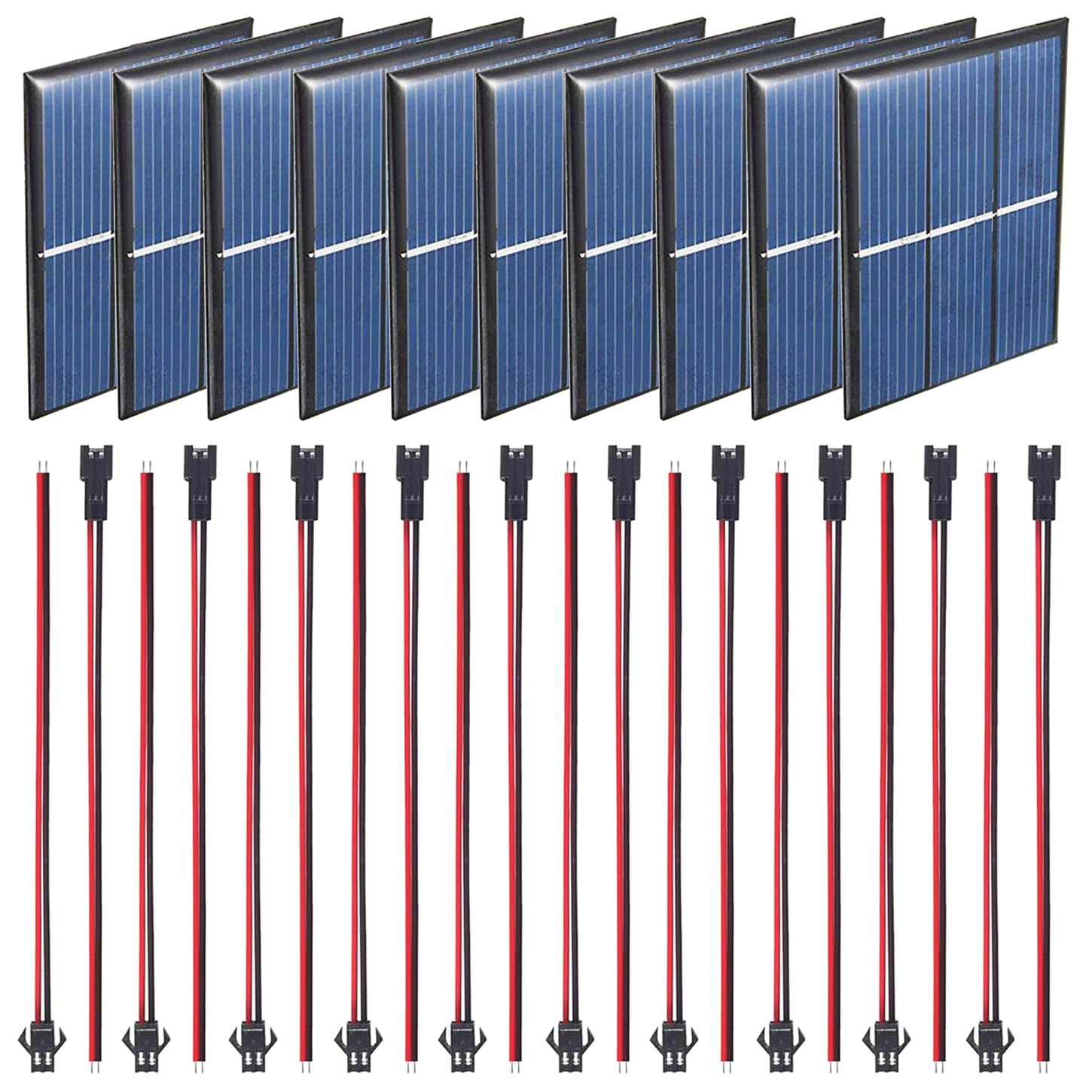 GTIWUNG 10 sztuk 60 x 80 mm mikro mini panele słoneczne, przenośny moduł zasilania modułu ładowarki do zasilania energią słoneczną, do domu DIY, projektów naukowych