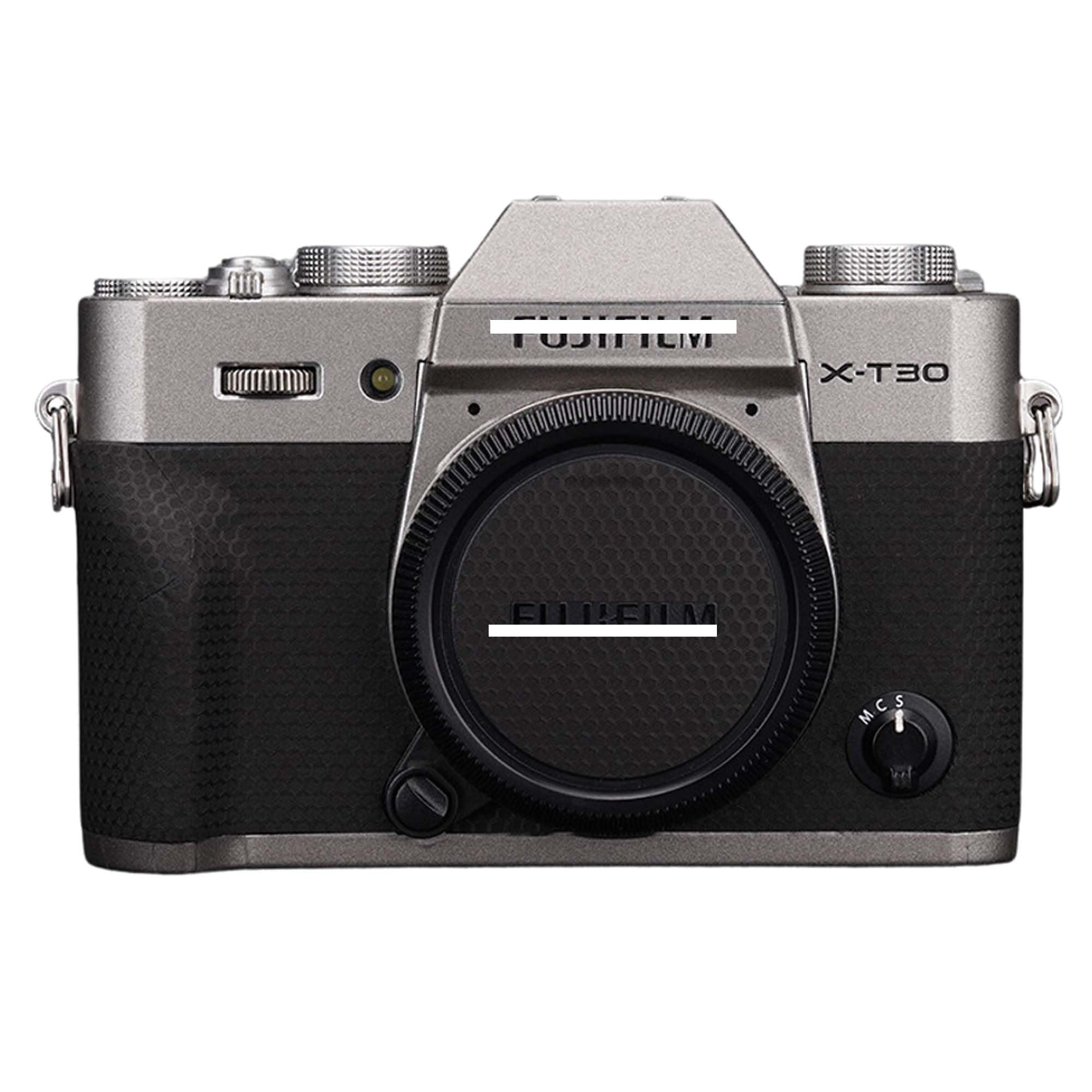 Mebont Anti-Scratch Lens Hood Cover Skin Sticker for Fujifilm X-T30/X-T30II Mirrorless Digital Camera Body Protector Film Anti-Wear Wear Resistance(Metallic Titanium)