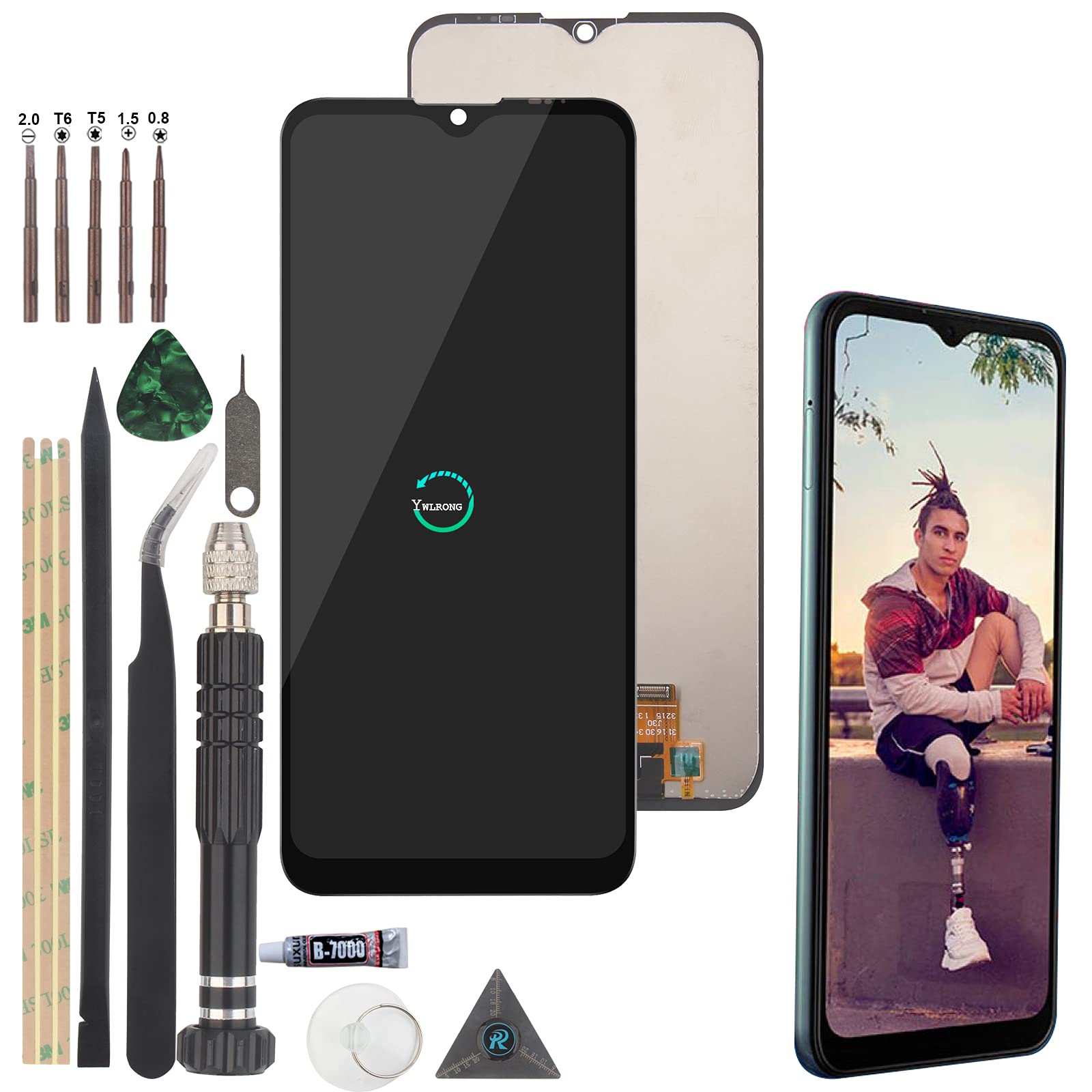 YWLRONG Replacement for Motorola Moto G20 XT2128-1 XT2128-2 LCD Display Touch Screen Digitizer Assem