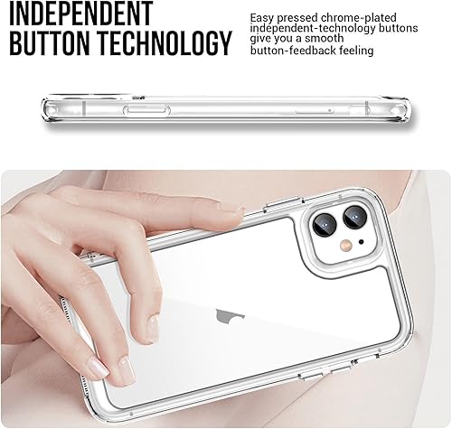 Miniatura 4 de Guarishel Funda compatible con iPhone 11 con protector de pantalla de vidrio templado 4 bolsas de aire integradas no amarillento Funda protectora de