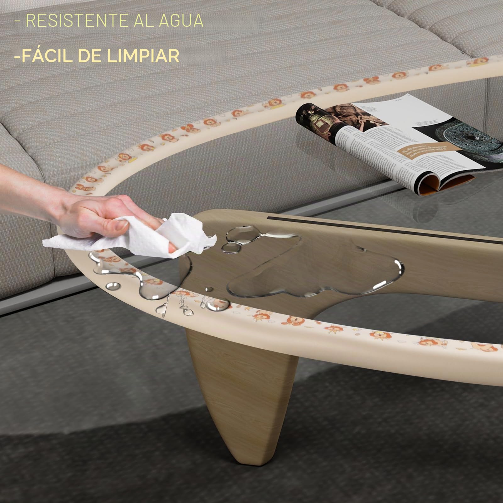 Protector de Bordes para Bebe Suave Espesar Protector de Bordes de Mesa Autoadhesivo para Mesas, Muebles, Puerta, Cama, Silla Beige Naranja