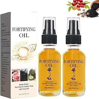 Lilinas Castor Oil Black Seed Oil Rosehip Oil Face Serum, Rosehip Oil Black Seed Oil for Face, Castor Oills Skin Nourish, Organic Golden Castor Oil Collagen Boost Anti Aging（ 2 PCS ）