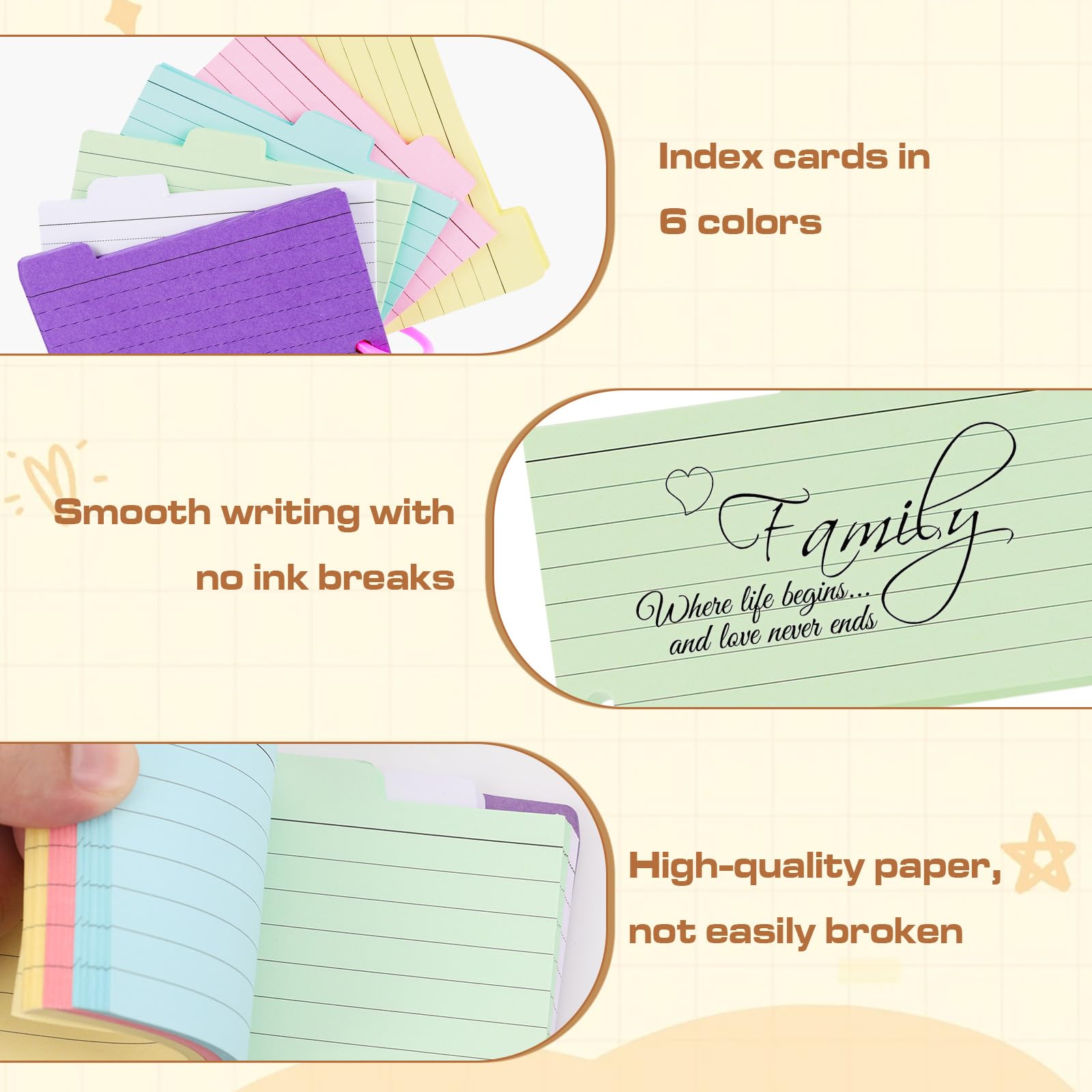 liniert Index Cards, 4 x 6, weiß, 500 Karten, 5 Packungen je 100 [Set von 2
