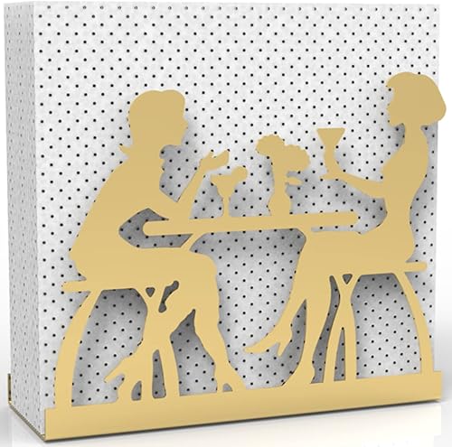 Miniatura 2 de Decorelax Servilletero de metal para el hogar cocina restaurante picnic organizador de papel de mesa temático para mujer dispensador vertical de