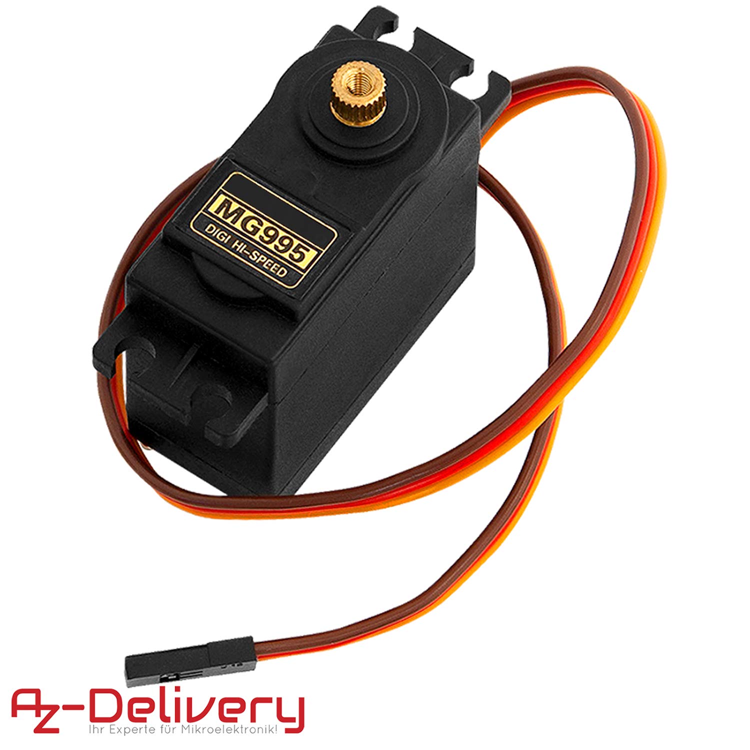 AZDelivery 3X MG995 Micro-Moteur servo numérique pour hélicoptère robotisé RC Compatible avec Arduino et Raspberry Pi y Compris Un eBook