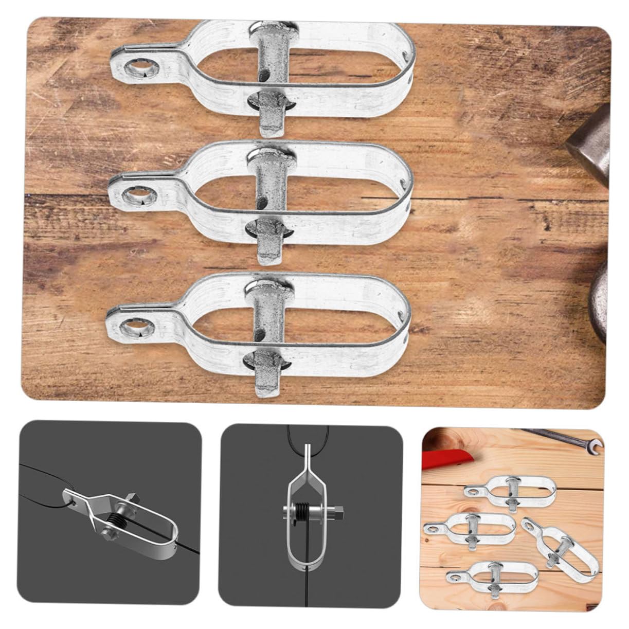 PRETYZOOM 5sets Garden Wire Strainer Practical Rope Tensioner for Fencing Cable Tensioner 2pcs*5