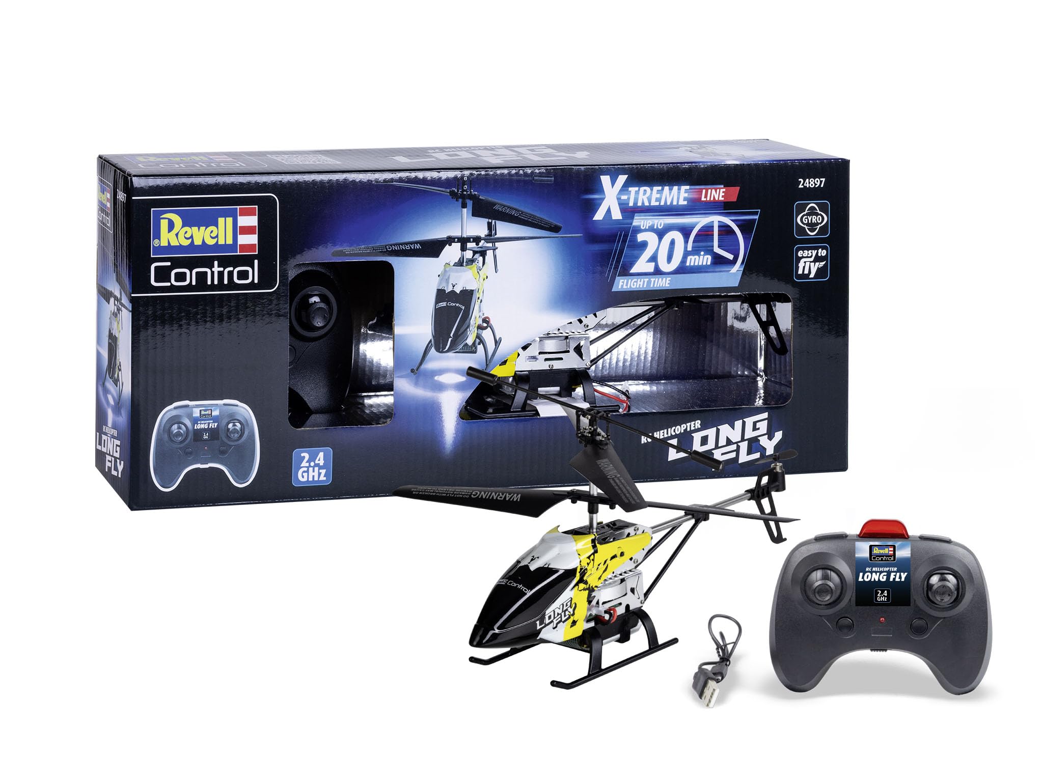 Revell Control 24897 RC X-TREME Helicopter Long Fly GHz 4CH With Precise 2.4 GHz Control