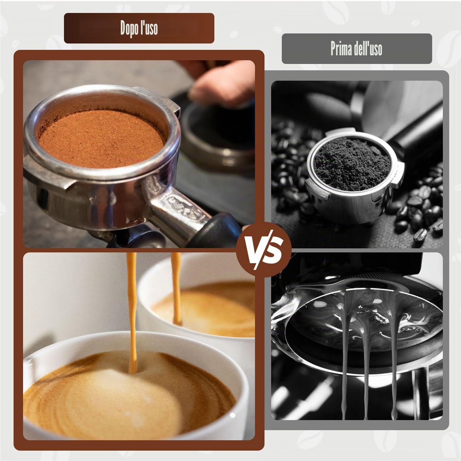 Set Pressino per caffè 51mm | con WDT Tool e Tappetino, Base in Acciaio Inox, Manico Noce, Pressino Ripple per Estrazione Uniforme