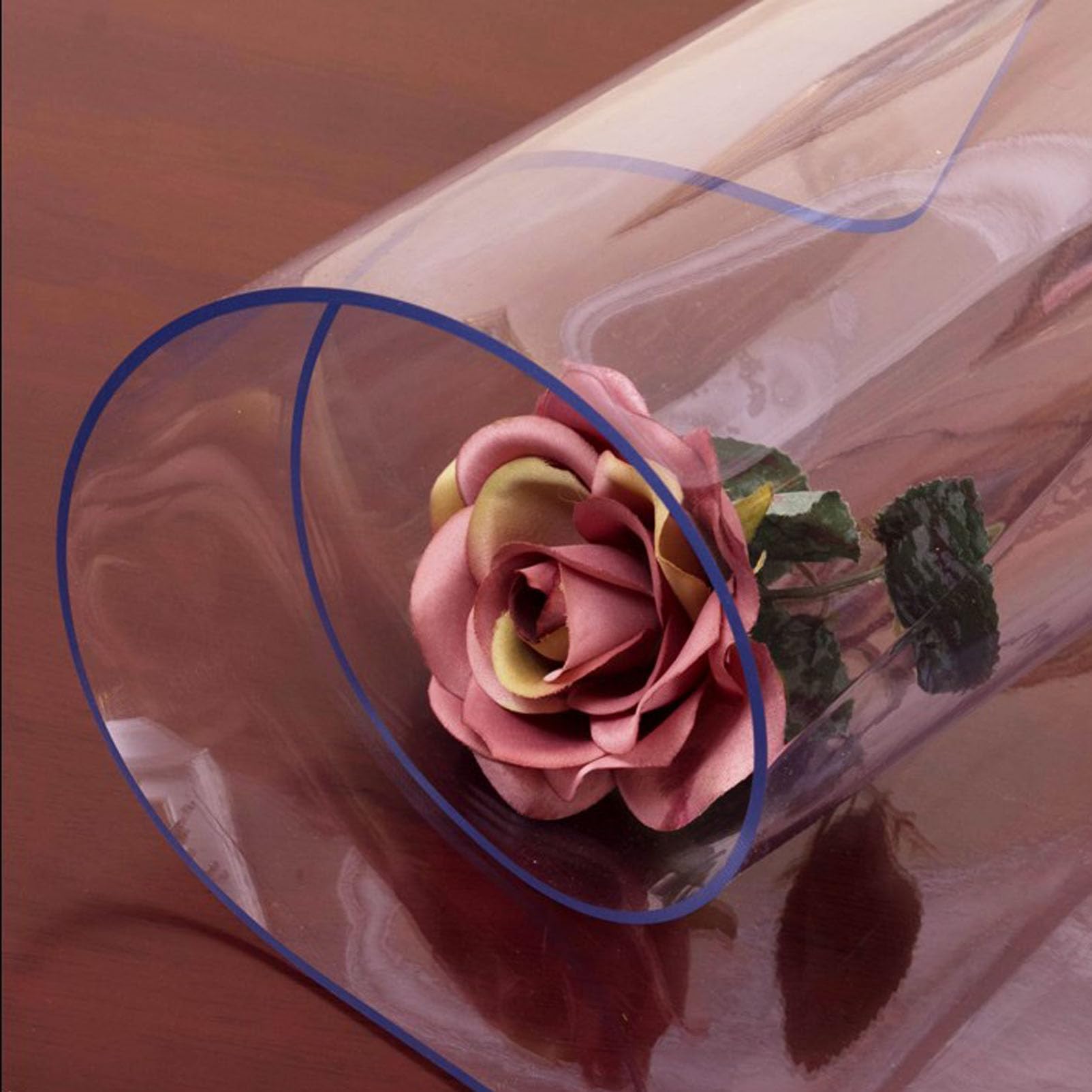 Clear pvc Table Protector Clear Plastic Dining Table Protector Tablecloth 2mm Thick,Clear PVC Tablecloth Table Protector Kitchen Coffee Table (Transparent,2mm,40x50cm)
