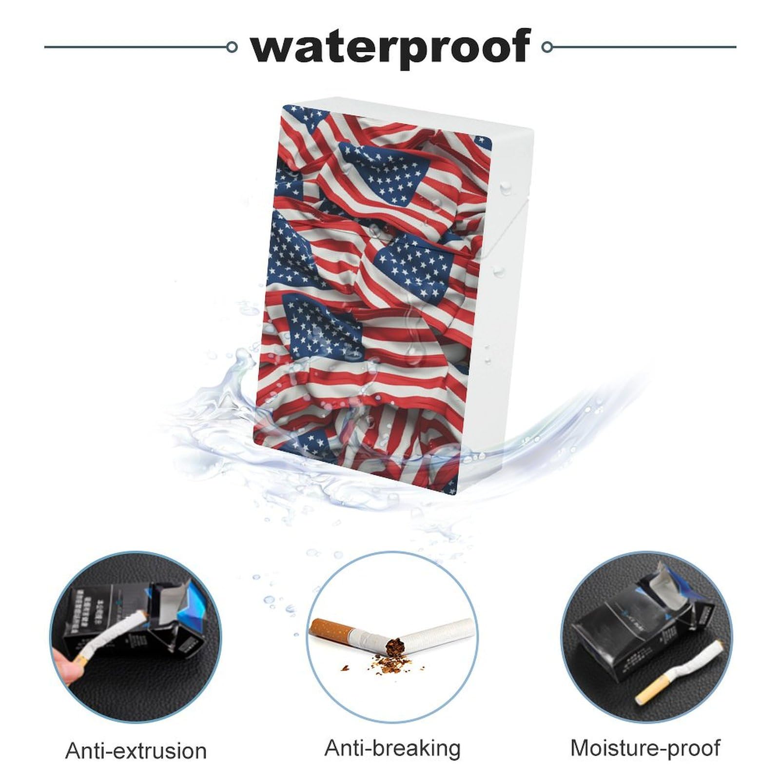 Amazon.com: USA Flag Cigarette Case for King Size Retro Holder Case with  Exquisite Carved Patterns Box 20 Regular Size Cigarettes : Health &  Household