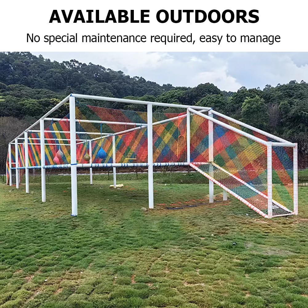 Red de carga de escalada para niños, red de protección de seguridad, escalera de cuerda para columpios y parque infantil, carga de hasta 300 kg, ideal para barras de mono en el patio trasero
